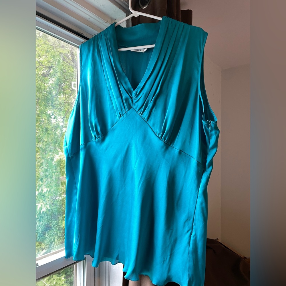 Ricki's Vibrant Turquoise Blue Sleeveless Top, Size 18